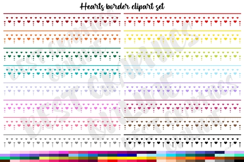 Hearts banner clipart Hearts border frame