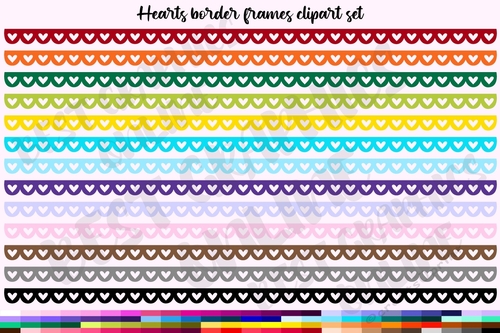 Hearts banner clipart Hearts border frames