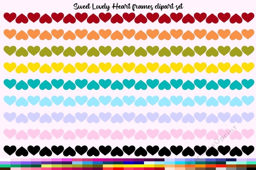 100 Lovely Sweet Heart digital frames