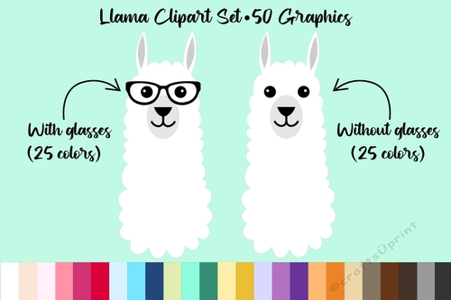 Llama clipart, Alpaca Clipart, No Drama Llama, Alpaca Graphics, Llama Graphic, Llamas Clipart Set