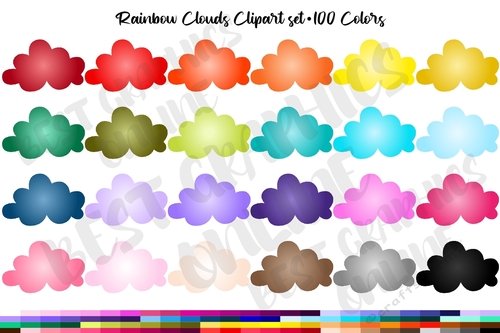 100 Rainbow cloud clipart, Weather cloudy Sky clip art image