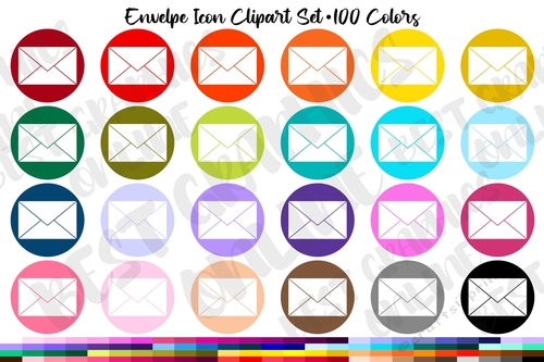 100 Envelope clipart, Envelope clip art set, Mail graphic, Youve got mail