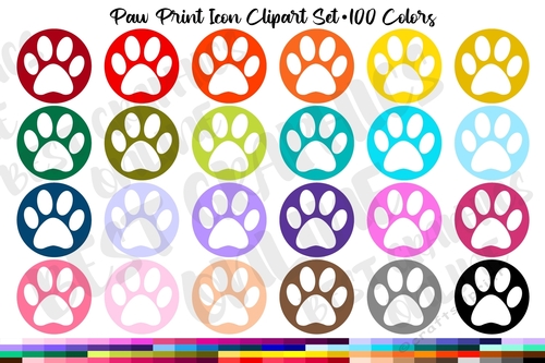 Paw print clipart Dog lover paws planner stickers icon image