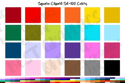 Squares Clipart Set Square Geometrical shape clip art