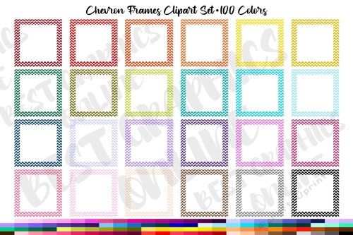 Chevron Blank Frame Zigzag Digital Square Frames clipart