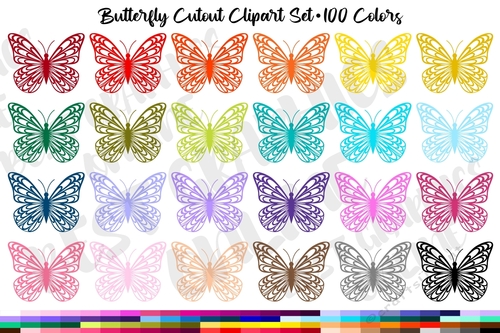 Butterfly Cutout PNG Clipart Butterflies Clip Art Set png