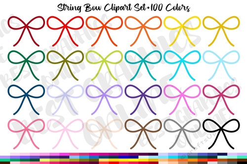 100 String Bow PNG Clipart Rainbow Bows png 100 Colors