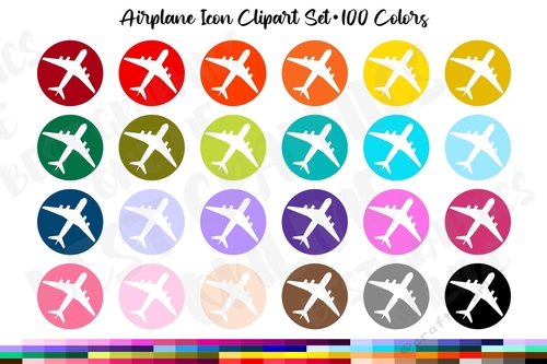 Airplane Planner Sticker Icon PNG Digital Planner Clipart 
