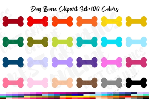 Dog bone clipart set, Dog bones, Dog bone, Bone illustration 
