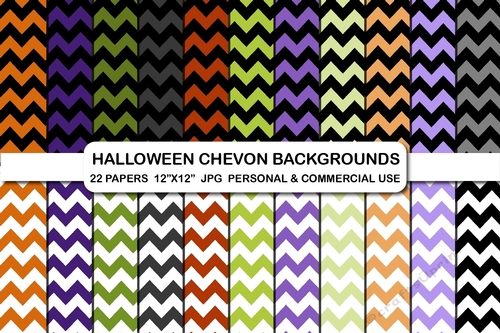 Halloween Chevron Digital Papers Halloween Background Paper 