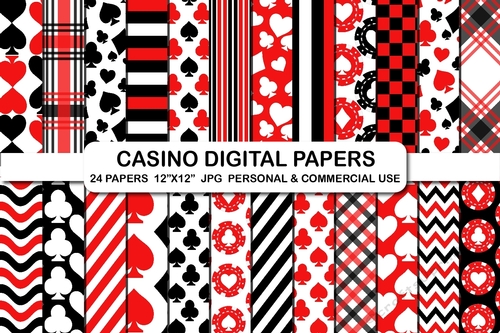 Digital Background Papers Heart Diamond Spade, Poker Digital Papers