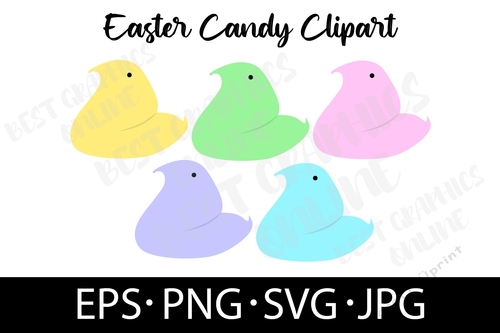 Easter Candy EPS SVG PNG JPG File Easter Marshmallow Candy Graphics