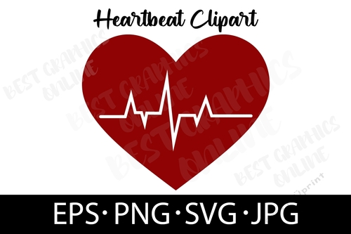 Heartbeat EPS SVG PNG JPG File Hospital Doctor Vector Image 
