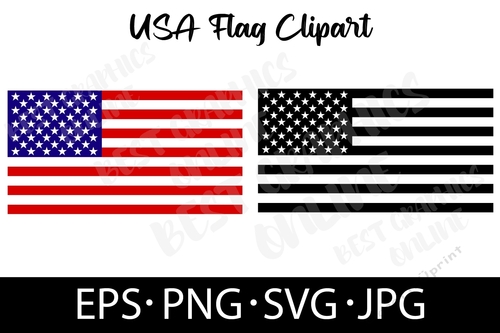 USA Flag EPS SVG PNG JPG 4th of July Independece Day Clipart 