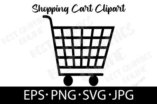 Shopping Cart EPS SVG PNG JPG Supermarket Trolley Grocery 