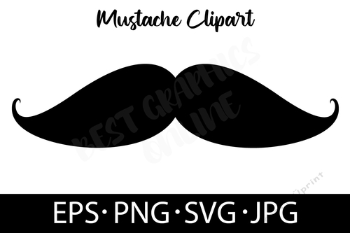 Mustache EPS SVG PNG JPG  Its a Boy Baby Shower Mustache Silhouette