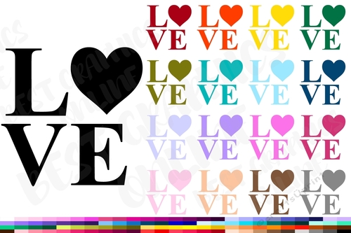 Love Clipart Heart Valentines Day Clip Art Illustration 