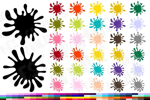 Paint Splash Clipart Paint Splatter Planner Stickers Clipart