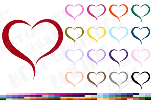 Heart clipart, Valentines day heart clipart graphics 