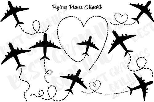 Flying plane clipart, flying airplane, airplanes flying, planes illustration, Flying planes