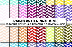 Herringbone digital paper, Chevron pattern background papers