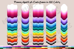 Frames Clipart Set, Digital frames graphics, Labels, Tags