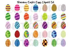 Easter eggs clipart set Easter egg hunt chocolate eggs
