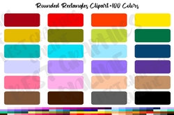 Rounded rectangles planner sticker clipart set Rectangle 