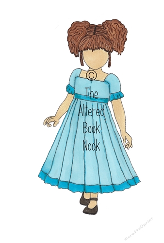 Digital Clip Art-Pauline Blue Tones