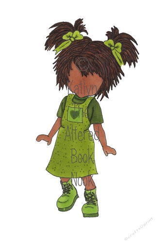 Digital Clip Art-Karlyn Green Dark Skin Tone