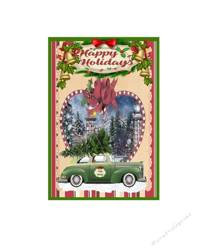 GCK-5027 Through the Gates at Christmas DIY Christmas Greeting Card Kit