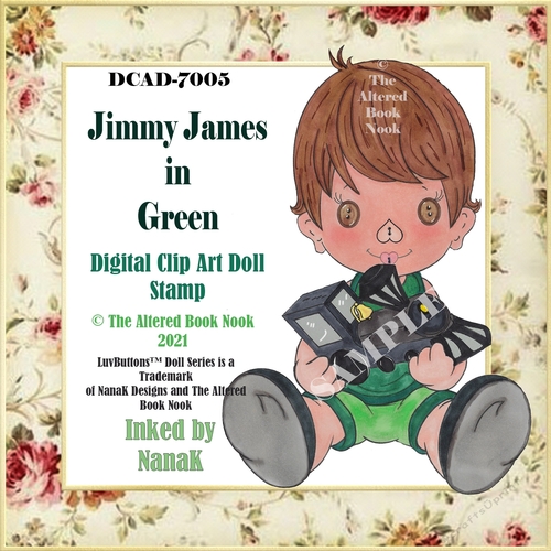 DCAD-7005 Jimmy James LuvButtons Digital ClipArt Doll, Paper Doll