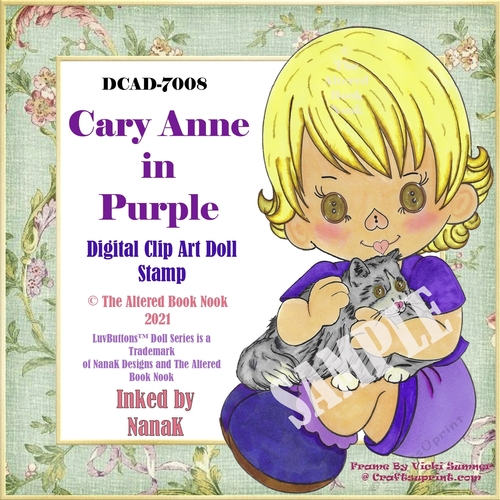 DCAD-7008 Cary Anne LuvButtons Digital Doll Clip Art
