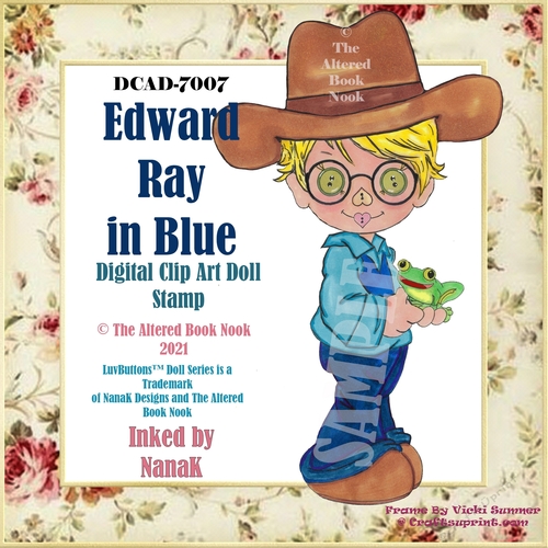 DCAD-7007 Edward Ray in Blue Digital Clipart Doll