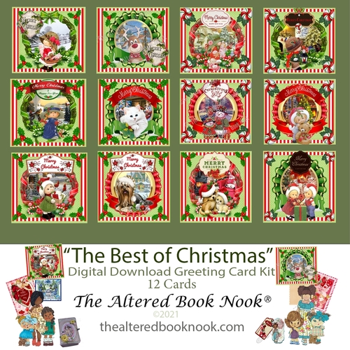 DGCB-2000 DIY Christmas Card Bundle Kit, DIY Kit, Christmas Card, Set of 12 The Best of Christmas Bundle