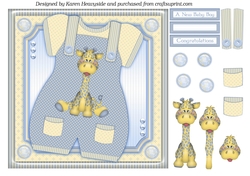 Image of cup1105979_45357 - Bbygiraffe Boy Romper Suit Card Front