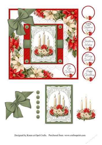 Poinsettia Candles