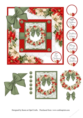 Poinsettia Wreath
