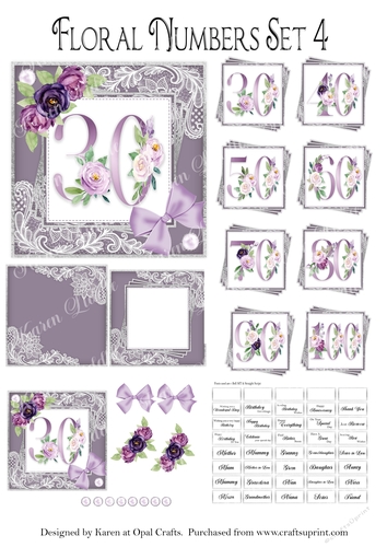 Floral Numbers Set 4