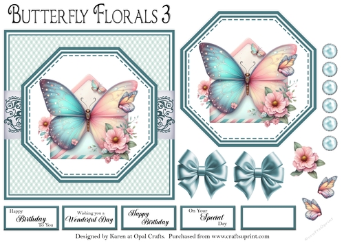 Butterfly Florals 3