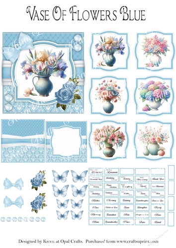 Vase Of Flowers Blue