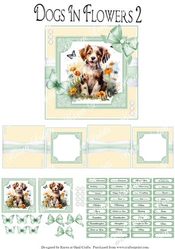 Dogs In Flowers 2