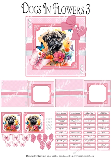 Dogs In Flowers 3