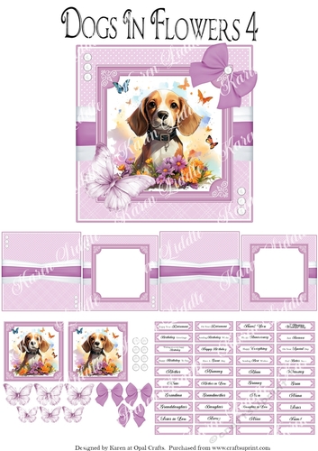 Dogs In Flowers 4