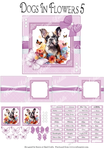 Dogs In Flowers 5