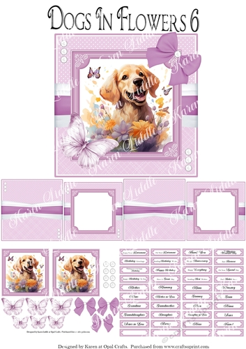 Dogs In Flowers 6