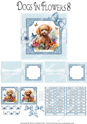Dogs In Flowers 8