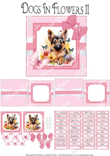 Dogs In Flowers 11