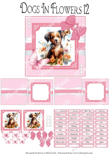 Dogs In Flowers 12
