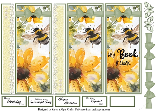 Busy Bee Bookmark Card 3